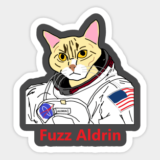 Famous Cats - Fuzz Aldrin Sticker